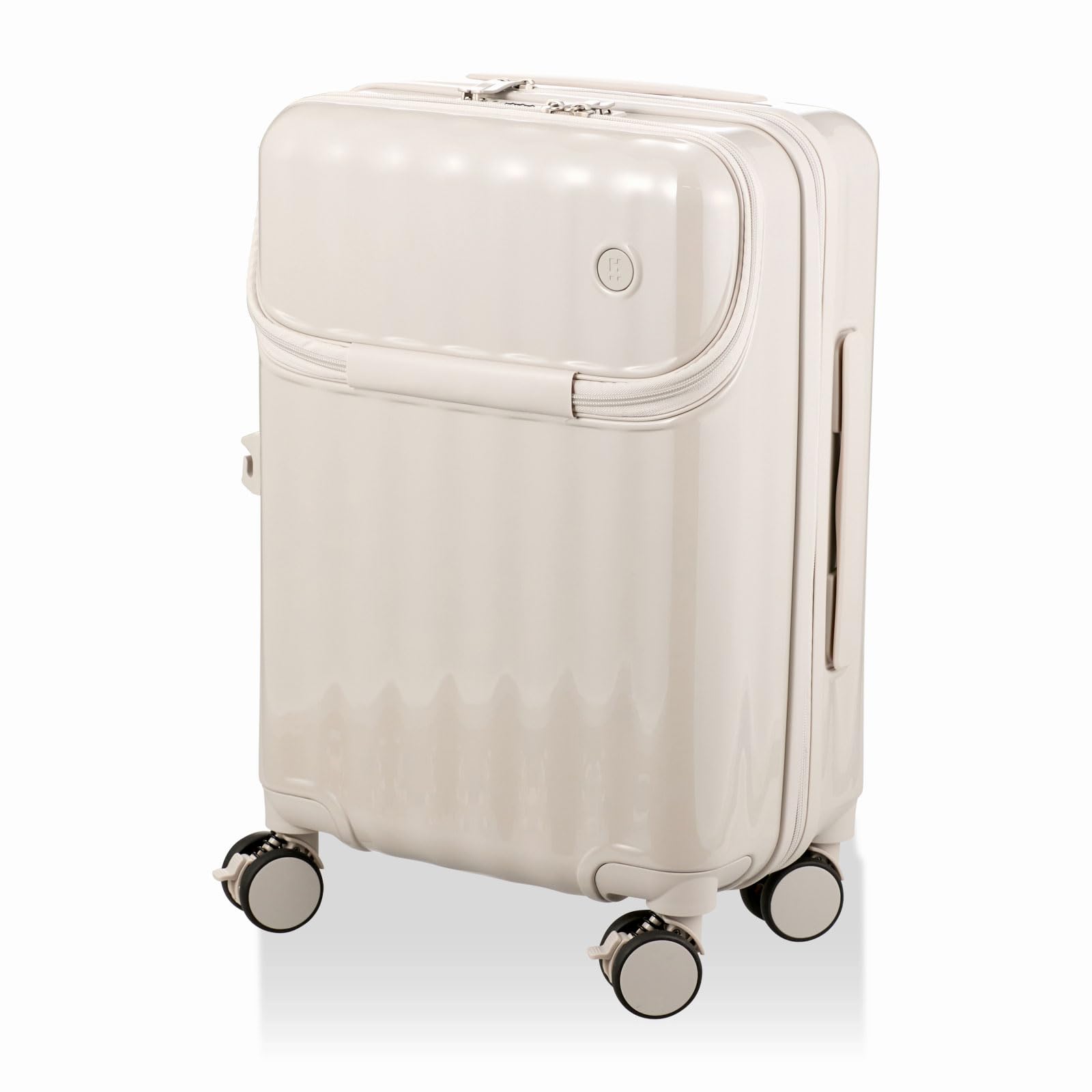

Fully featured Hapitas zippered suitcase with both a lock and Stopper suspension front drink front opening suitcase with drink size ivory [Sifre] слонова кістка
