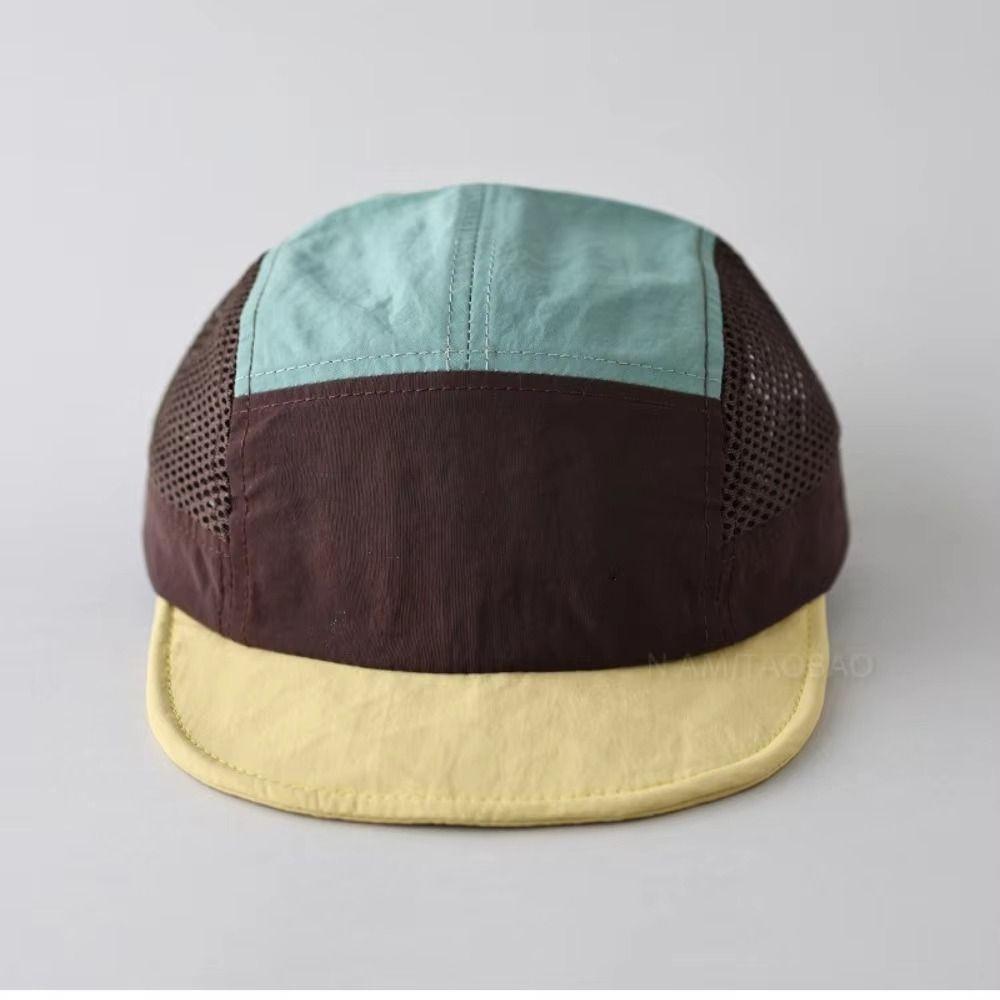 UV Protection Sun Visor Cap Quick Drying Color Splicing Hat Mesh Baseball Cap  Outdoor Camping