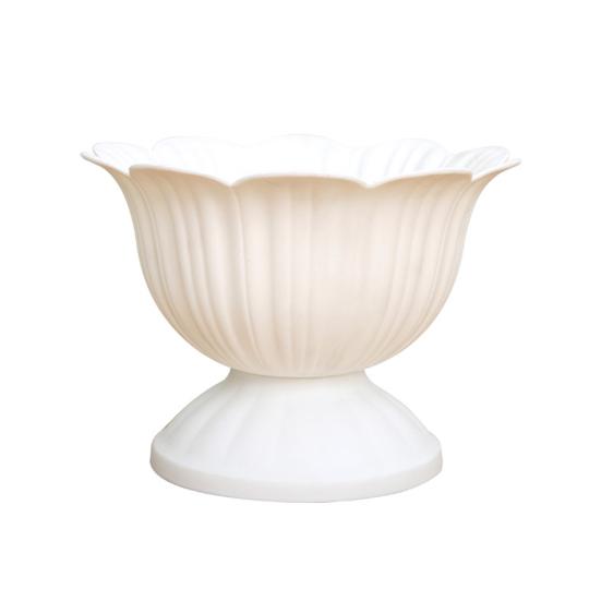 Runder Mini-Blumentopf aus Kunststoff Vintage Schreibtisch-Pflanzenbehälter für Kräuter Entwässerung Bereit Innen Außen Pflanzgefäß für Zuhause Büro Garten