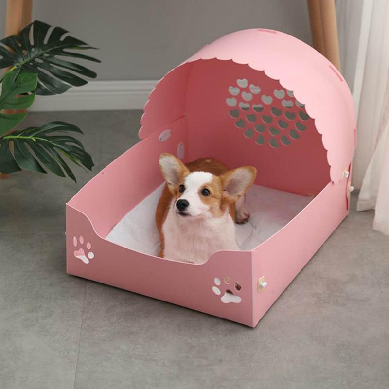 Pet Princess Bed Breathable Detachable Washable Scratch Resistant Cute Small Pet Sleeping Bed for