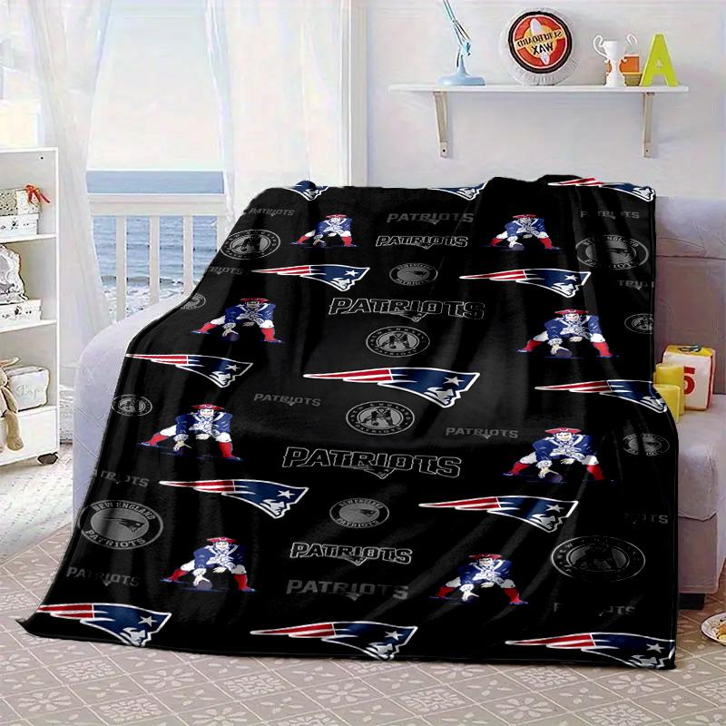 Patriots Team Spirit Portable Blanket/Soft Blanket Bedding Blanket Suitable for Travel Camping Living Rooms Offices Sofas Fan Gifts