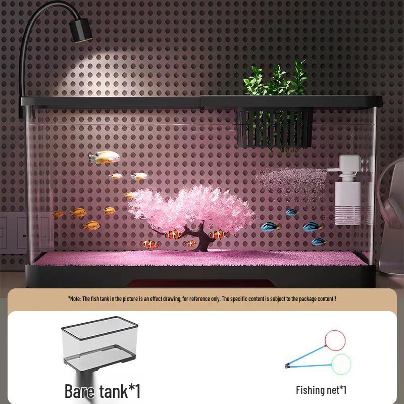 

Cherry Blossom Desktop Eco Fish Tank with Filtration, Light & Oxygenation for Betta or Goldfish Small [30*18.8*18.5cm]