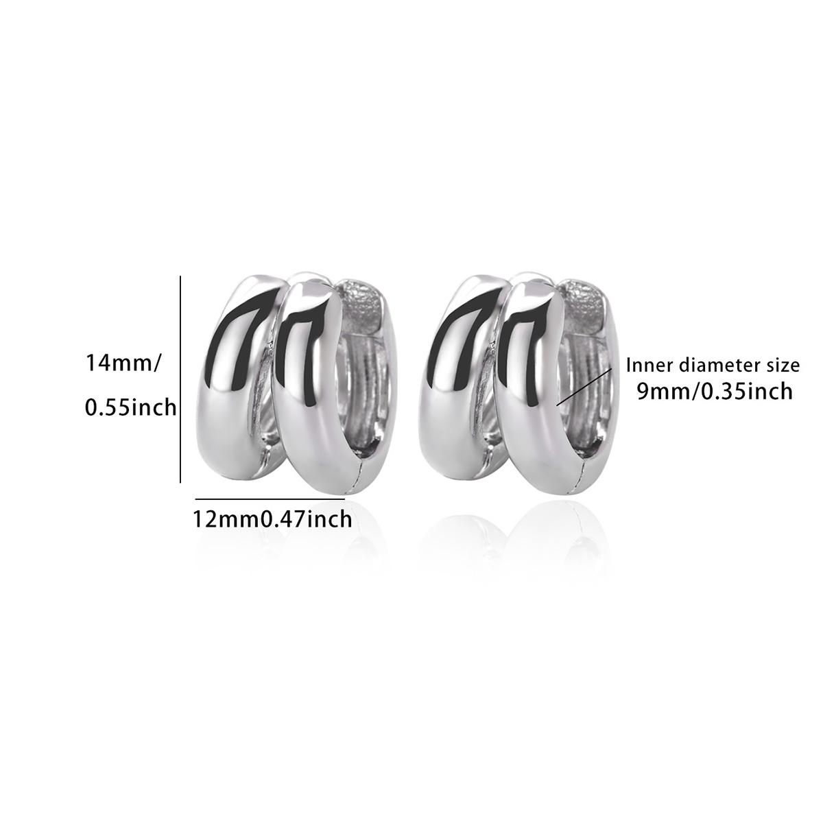 

Minimalist C-shaped Double-layer Stainless Steel Earrings for Women Gold Color Hoop Earring Wedding Summer Vacation Jewelry Gift