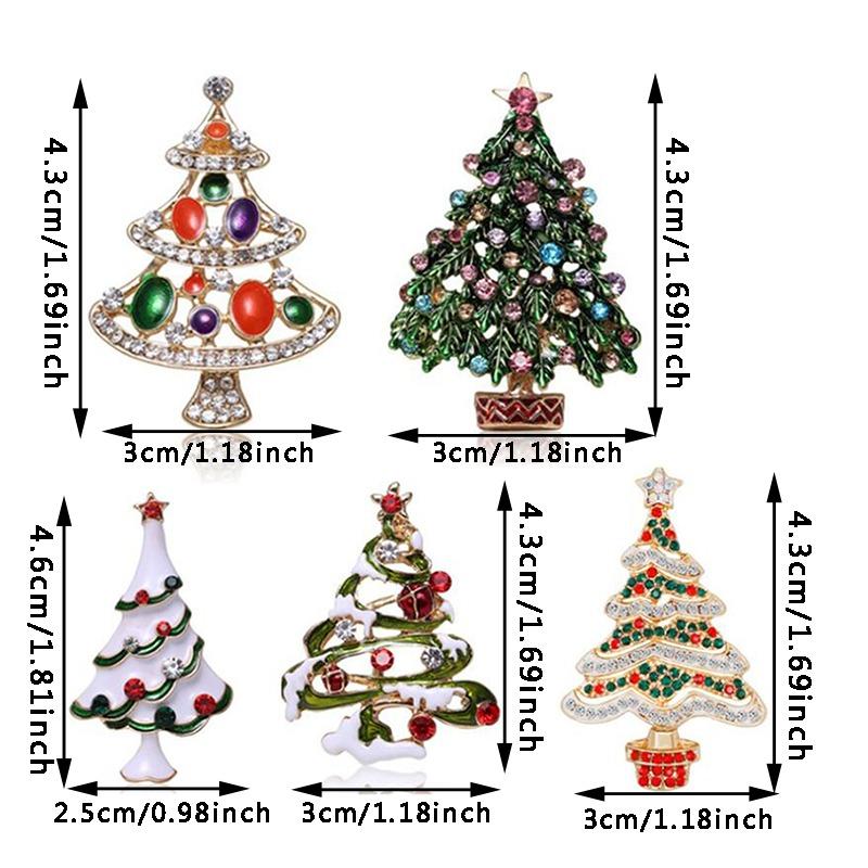 Weihnachtsbroschen Weihnachtsbaum Glocken Brooch Legierung Handgemacht Mode Unisex Anstecker Neujahrsparty Lässiges Schmuckzubehör Geschenk