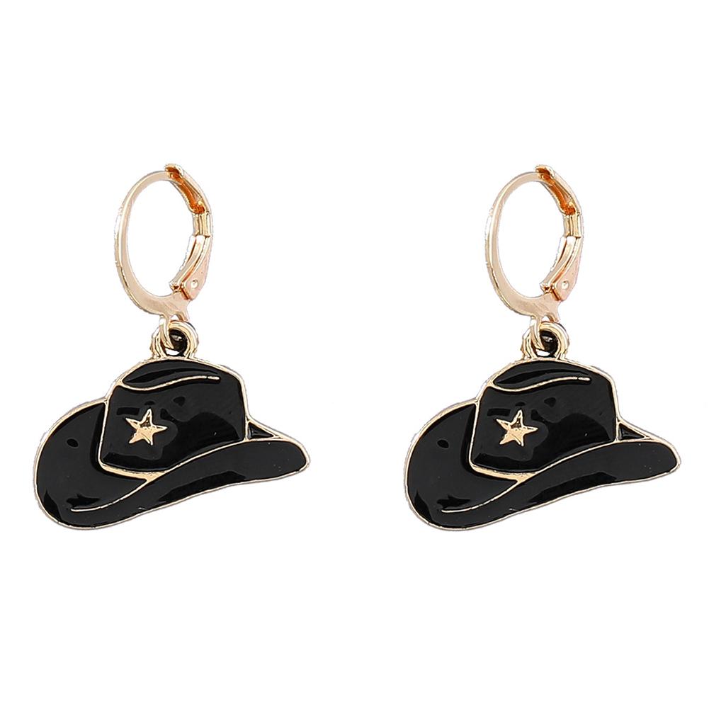 Women Fashion Earrings Trendy Cowboy Hat Alloy Earrings Jewelry Accessories For Girls Gifts