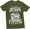 Heren Zelfs Jezus Had Visverhaal Grappig T-shirt Visser Nieuwigheid Shirt