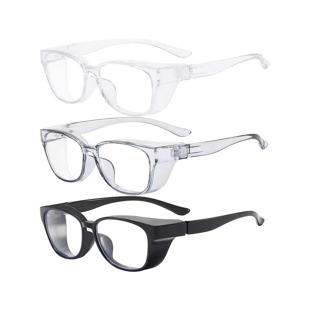 3PCS Goggles Of Anti-Splash Windproof And Dustproof Laboratory Industrial Riding Safety Goggles Men's And Women's Glasses