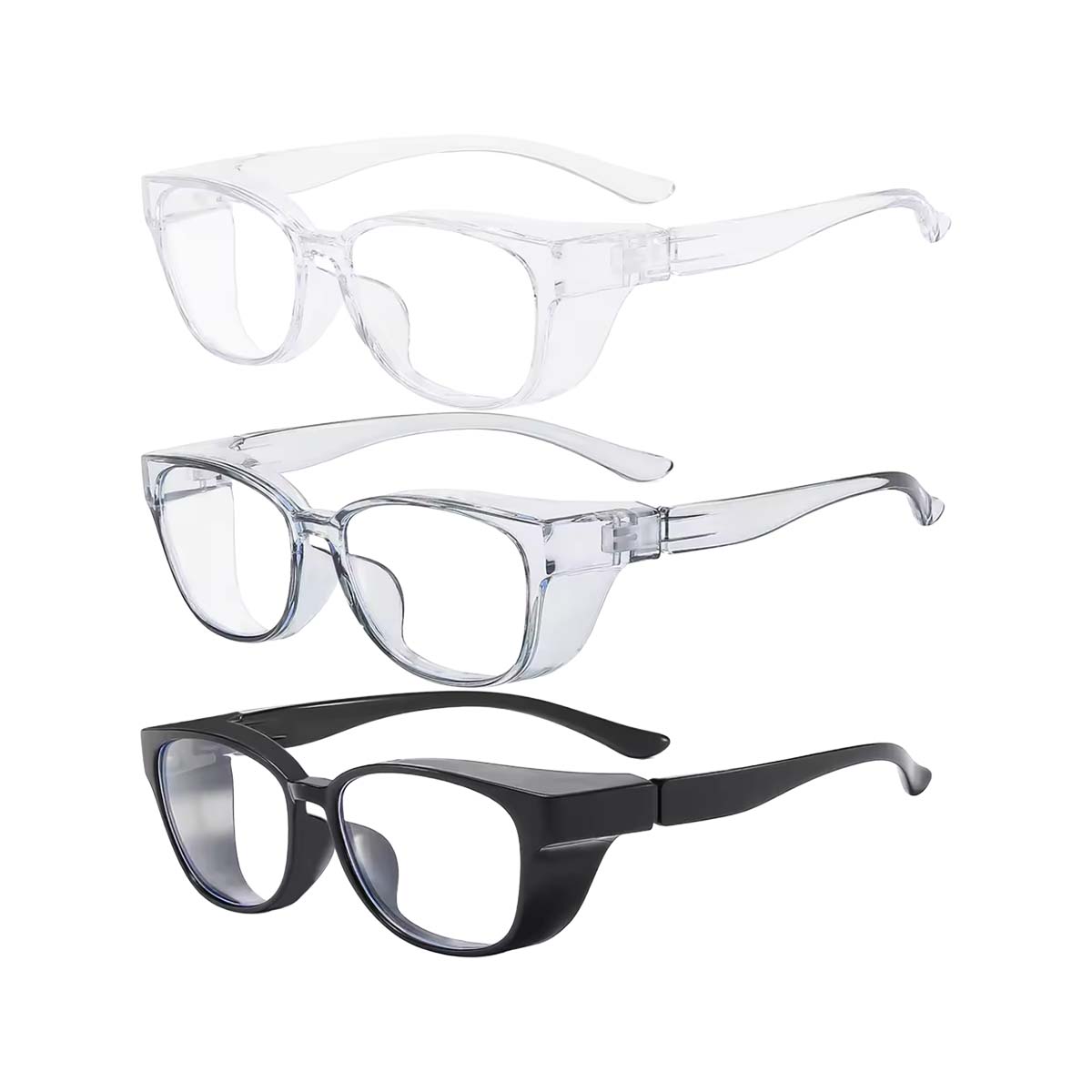 

3PCS Goggles Of Anti-Splash Windproof And Dustproof Laboratory Industrial Riding Safety Goggles Men s And Women s Glasses