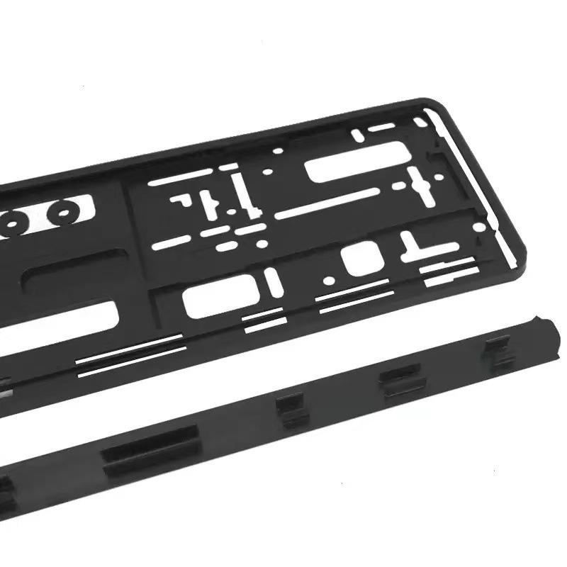 2 PCS 520x110mm Car License Plate Holder License Plate Tag Holder Mount Adapter Bumper Frame Bracket Black Plate Frame License Plate Covers Frames 6
