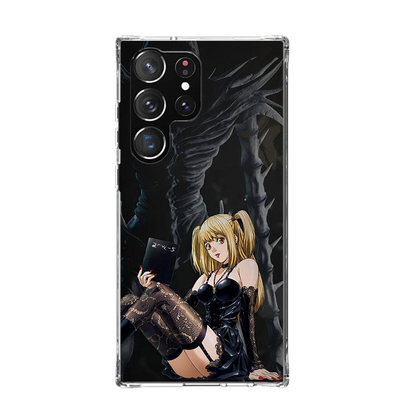 N-Note D-Death MisaMisa Phone Case For Samsung Galaxy S26 Ultra S23 S24 S25 Edge S20 FE S21 S22 Plus Soft Print Shell Cover Fund