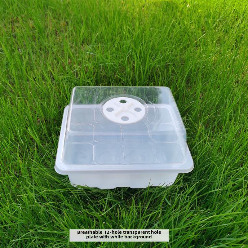 Gardening Seedling Tray Set: 6-Hole & 12-Hole Trays with Air Vents and Switchable Lids - 3 Pieces