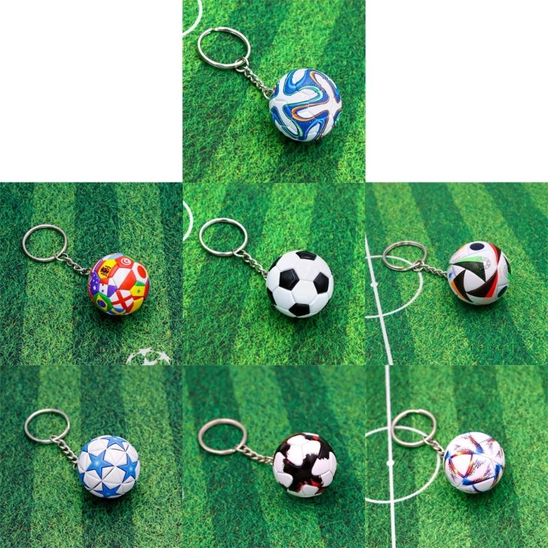 Fashionable Soccer Keychain Charm Sturdy Pendant Practical Decoration Perfect Gifts for Football Players and Fans