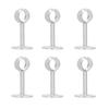 6Pcs Flanged Socket Stainless Steel Curtain Rod Brackets Wardrobe Pole Holder Hardware Fitting(22 AllPass )