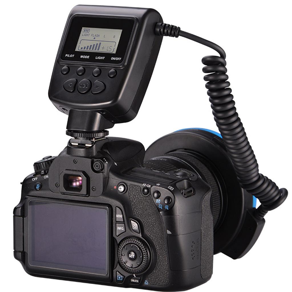 Macro Photography Rings Light With LCD Screen 7 Lighting Mode 8 Rings Adapters For Enhanceds 3D Imaging Effects