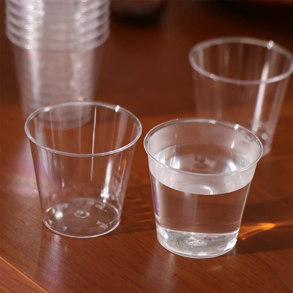 50PCS/SET 30ML Disposable Plastic Cups Mini Tasting Cups Portable Transparent Cups  Kitchen Use