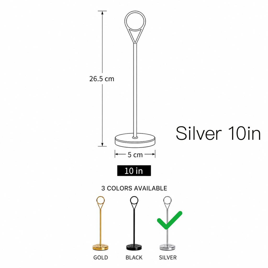 Kreativer Metallhalter für Hochzeiten Vertikaler Schreibtisch-Notizhalter Zeremonie zur Graduierung Konferenz Restaurant Hotel Kennzeichenhalter