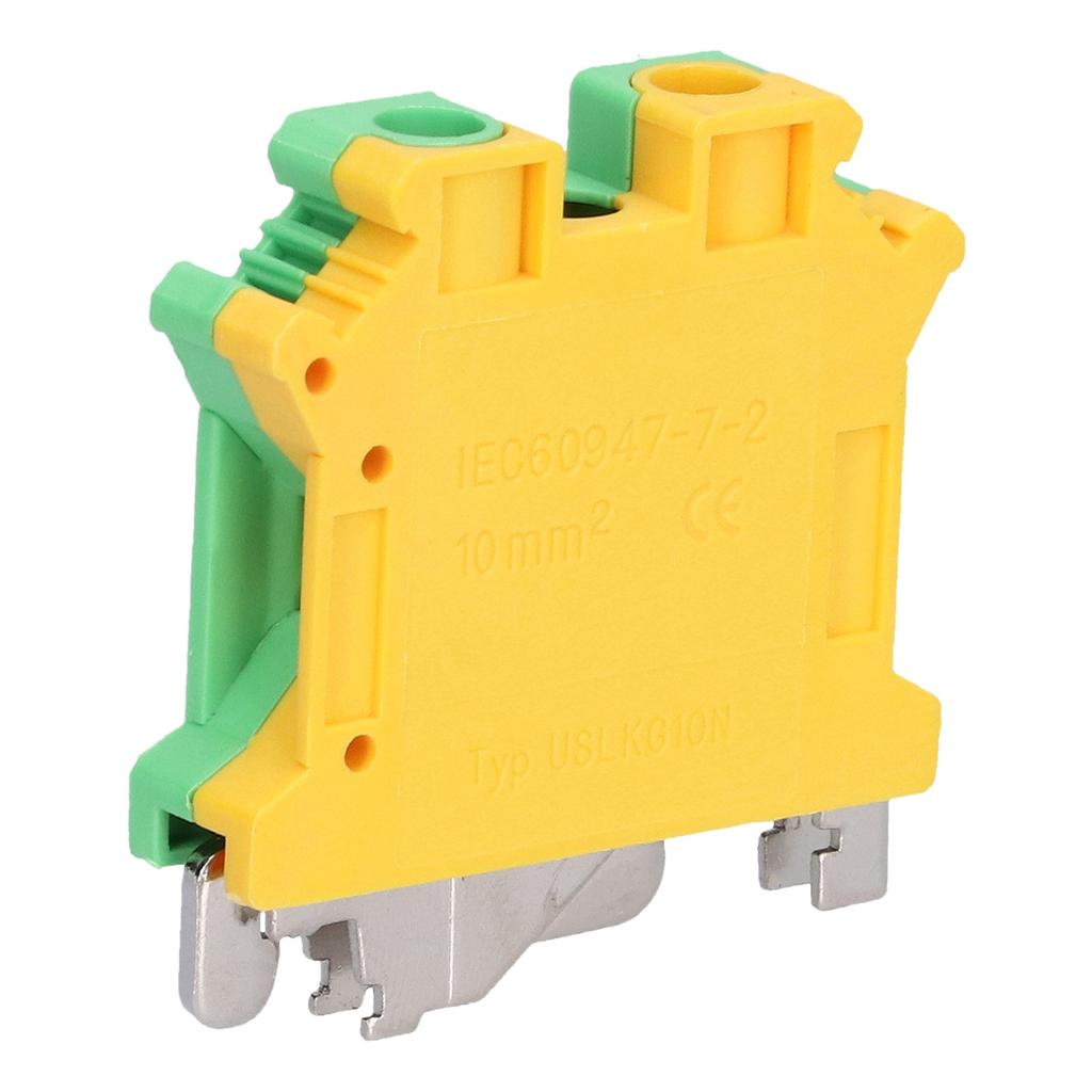 50 Stück DIN-Schienen-Klemmenblock Flammhemmend Erdungsklemmenblock 76A USLKG 10
