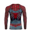 Maglietta da Uomo a Maniche Lunghe e Corte da Allenamento Sportivo Aderente Spider Man