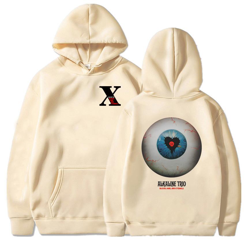 Alkaline Trio Band-Hoodie mit Print „Blood Hair Eyeballs Tour 2025“ – Winter-Sweatshirt für Herren und Damen mit Grafikprint