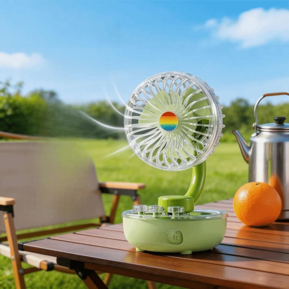 Compact Design Rechargeable Mini Table Fan Portable Personal Cooling Fan Desktop Placement