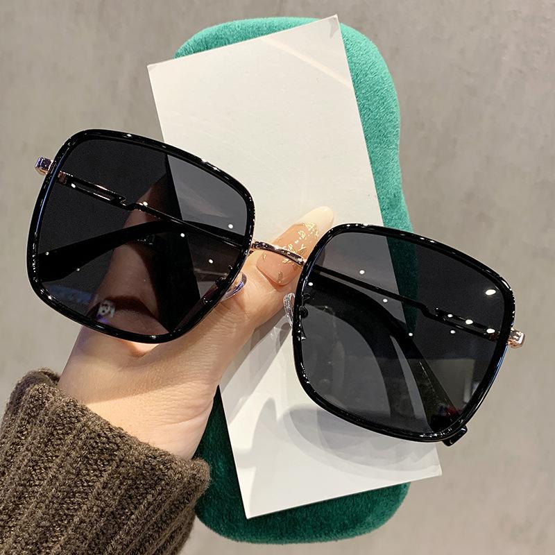 Sunglasses women's new trend myopia advanced sense UV protection driving special box sunglasses large frame