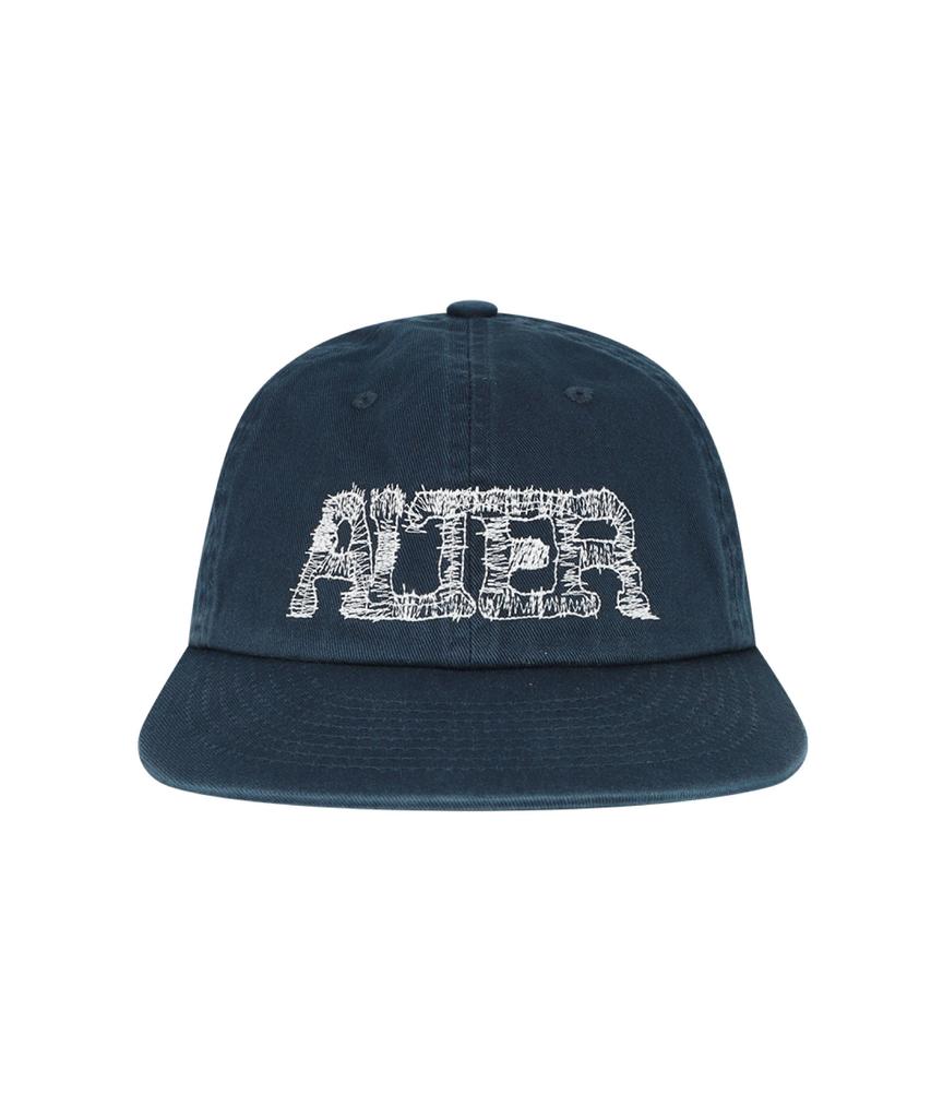 ALTER STUDIO Washed Zigzag Logo Cap_Navy