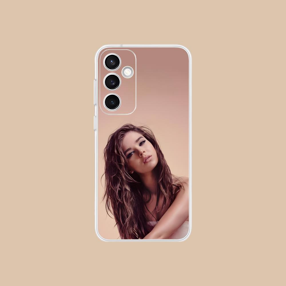 Hailee Steinfeld Clear Mobile Phone Case for Samsung Galaxy S25 S24 S23 S22 S21Plus FE Ultra Colorful Cover