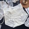 Ladies Spring and Summer Jacquard Lace Cotton Ice Silk Belly High Waisted Briefs