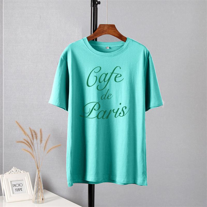 Shellsuning Mode-T-Shirts mit Buchstaben-Aufdruck für Damen, übergroß, 100 % Baumwolle, Basic-T-Shirts, Streewear-Mädchen-Top, koreanisches, schlichtes Gothic-Softtop