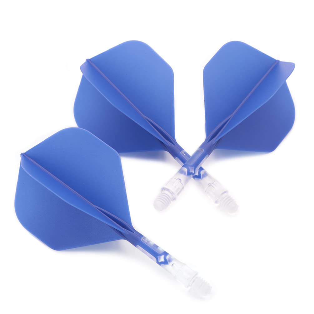 Cuesoul ROST T19 Shaft Integrated Big Standard Dark Blue Clear Small Size Two-Tone Dual-Material Flights, Shape, 3-Club Set, Flights, Shafts,