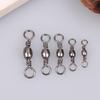 100Pcs Fishing Rolling Swivel Snap Drag Stainless Steel Fishhooks Barrel Swivel Fishing Line Connector Saltwater Freshwater