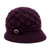 Autumn and winter new wool hat women's middle-aged and elderly velvet warm pullover hat outdoor sports warm knitted mother hat