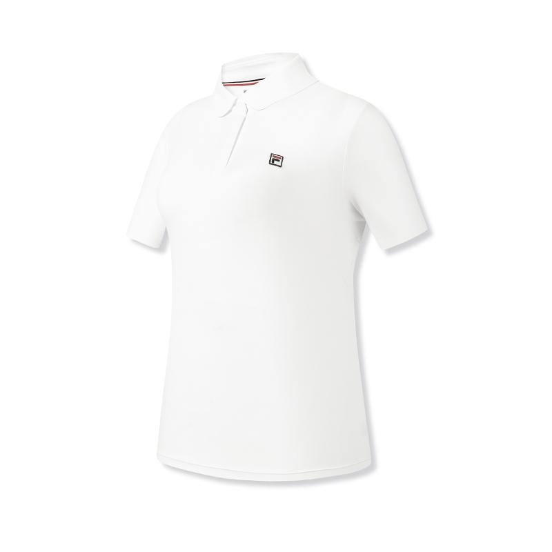 

Fila Tennis Simple Classic Basic Sports Casual Comfortable Versatile Breathable Short Sleeve Polo Shirt Women tops Jade-White A11W623104FWT M