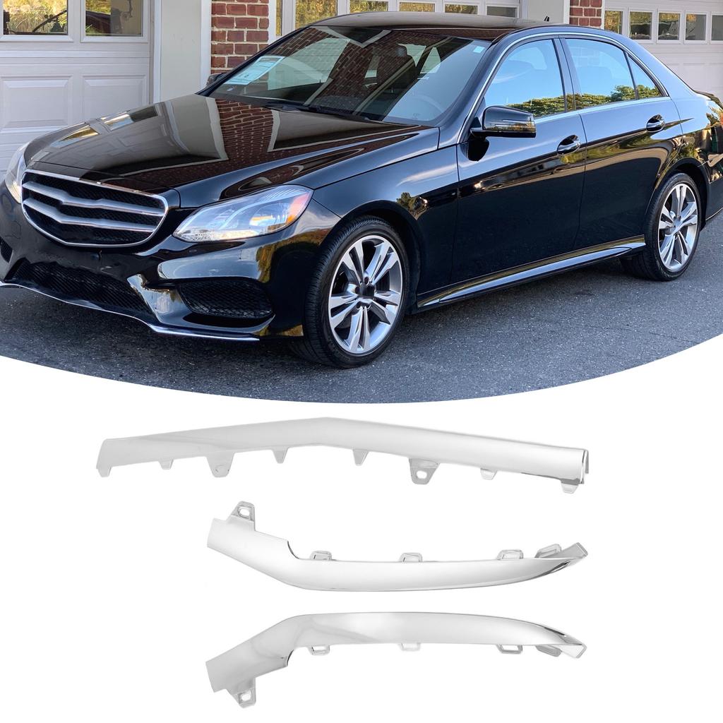2128852674 Front Bumper Moulding Trim ABS 2128852674 Replacement for E‑Class W212 Sport Facelift 2014‑2016 Lower Bumper Trim