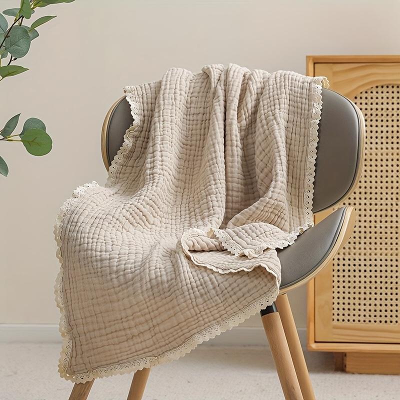 2pcs 6-Layer Cotton Soft Absorbent Quick-Dry Towels, Breathable Cotton Material, Ideal for Home and Bathroom Use