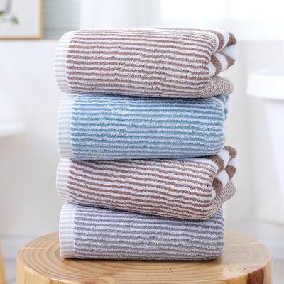 Japanese Style Gradient Striped Bathroom Towel - Strong Water Absorption Hand & Face Towel Unprinted Quality Towels