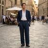 Lanvin Setup semplice Uomo blu navy usato
