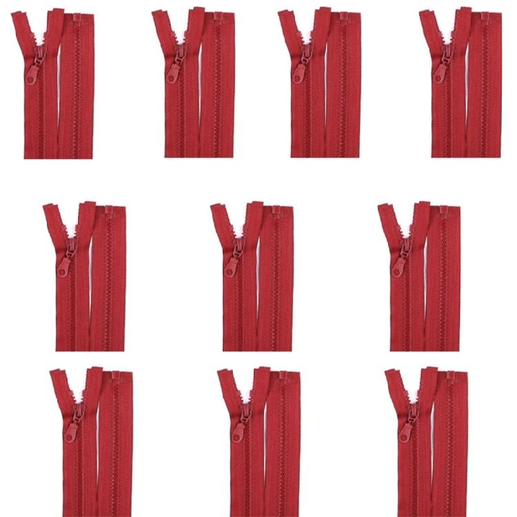 Pack of 10 Nylon Zippers for Sewing Craft Open-end Zips Fasteners 27.5Inch/70cm Zippers for Bag Clothing Sewing Supplies
