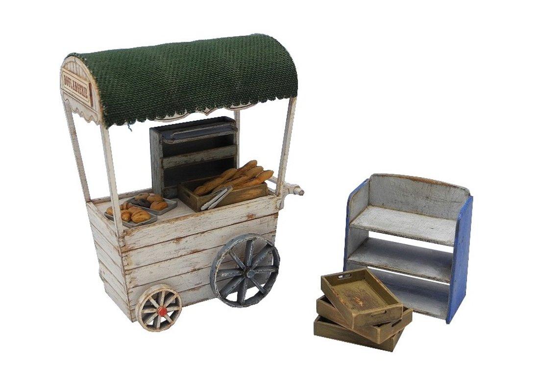 

Cobaanii Mokei Kobo Scale Sweet Style Series Marche Wagon Bakery Assembly Kit 1/24 SS-034