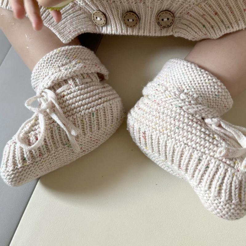 Handicraft Knitted Thermal Baby Shoes Soft First Walking Shoes for Baby Infant Prewalker Shoes Footwear Breathable