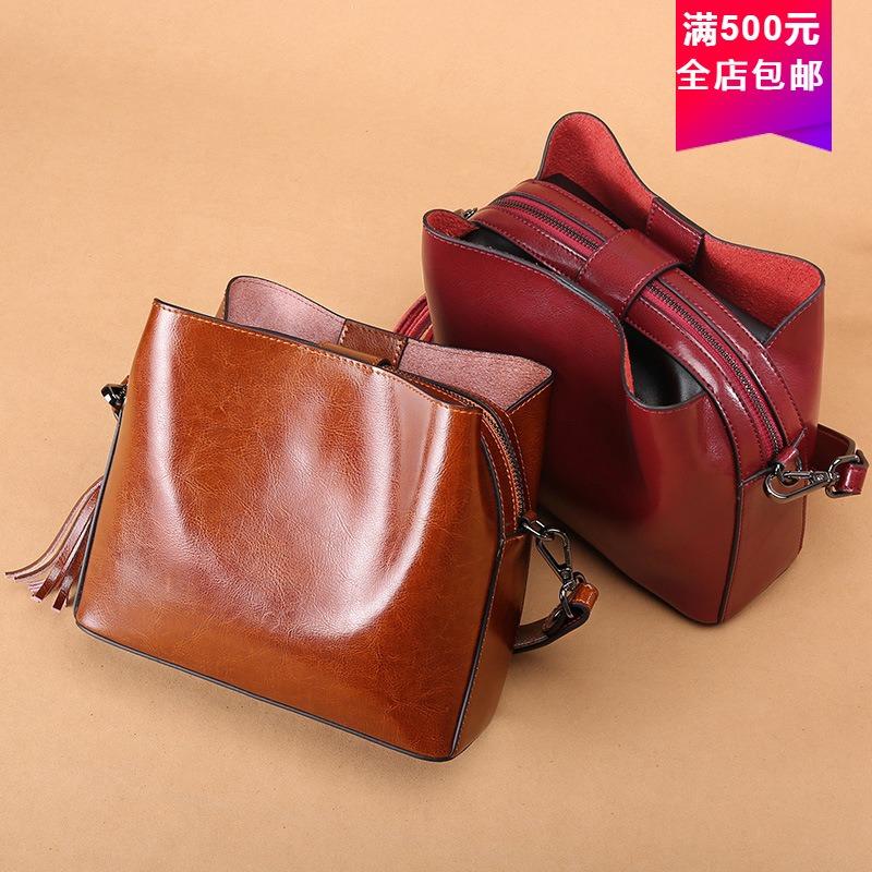 New fashiable leather bag, European and American fashiable leather shoulder bag, women's bag, crossbody bag