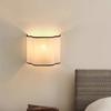 Creative Simple LED Fabric Lampshade Wall Lamp Bedroom Bedside Lamp Living Room Background Wall Corridor Crossing Lamp