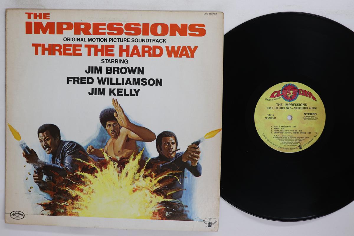 

LP Record OST IMPRESSIONS Three The Hard Way CRS8602ST CURTOM 1974 US Soundtracks Musicals Used