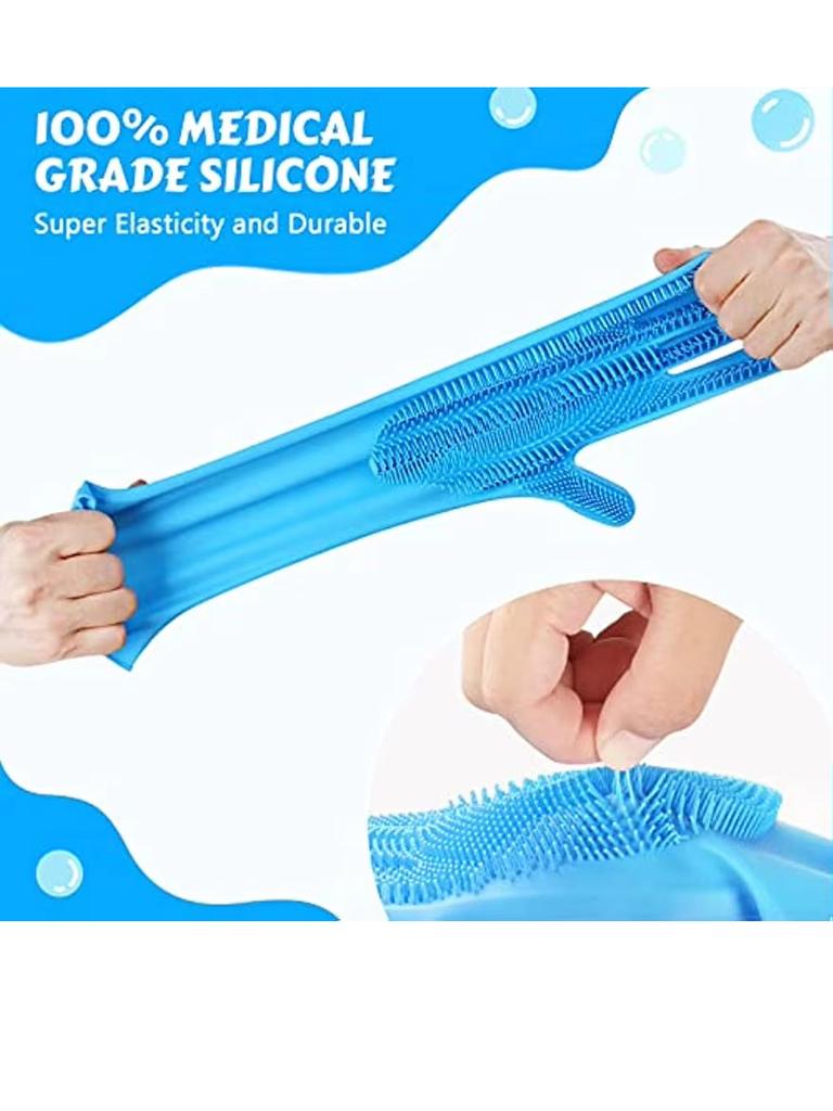 Pet Grooming Bathing Gloves Dog Cat Bathing Shampoo Scrubber Magic Massaging Cleaning Cleanner Sponge Silicon Hair Removal Glove