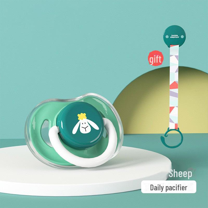 

Ультрамягкая силиконовая пустышка для новорожденных с успокаивающей имитацией грудного молока и цепочкой, препятствующей падению, для поддержки сна