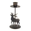 1PC Iron Artistic Deer Candlestick Stable Retro Christmas Personality Festive Use Repeatedly Atmosphere Candle Party