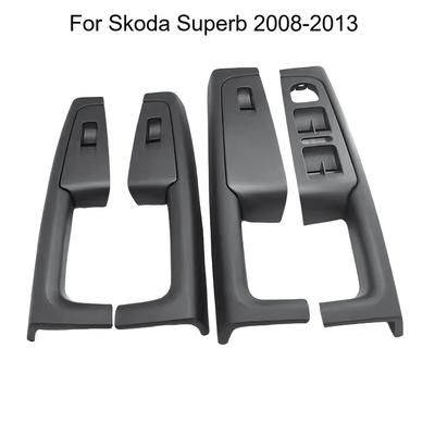 1/2/4 SZT. Ramka panelu sterowania przełącznikiem uchwytu drzwi przednich tylnych podłokietnika samochodowego Panel ozdobny Wymiana Dla Skoda Superb 2008-2013 3TD867157