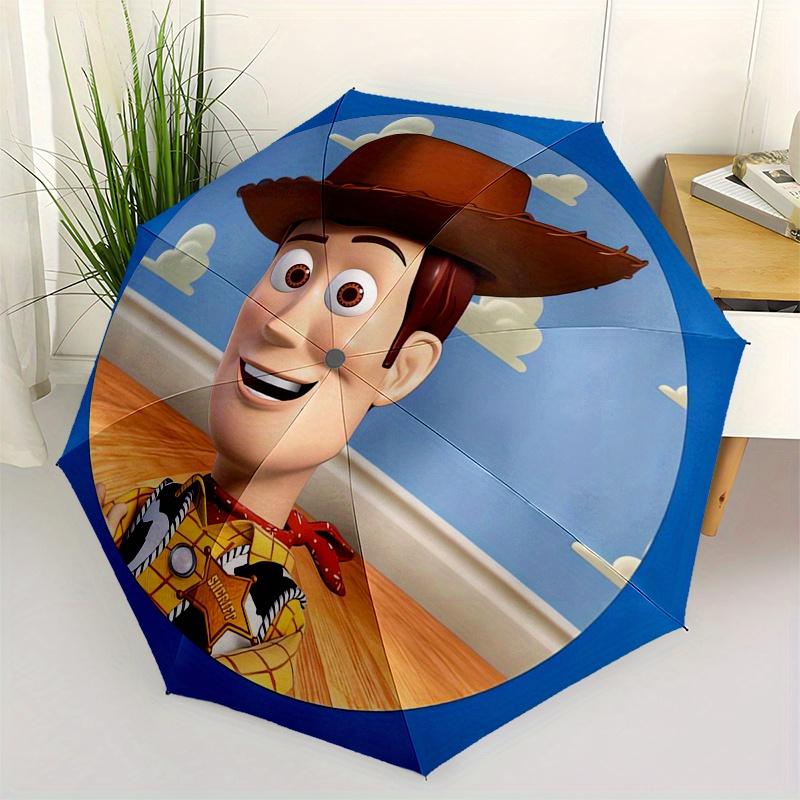 Toy Story Woody Automatic Opening and Closing Umbrella - 8-rib Reinforced Folding Design, Lightweight and Portable, Suitable for Daily Busin