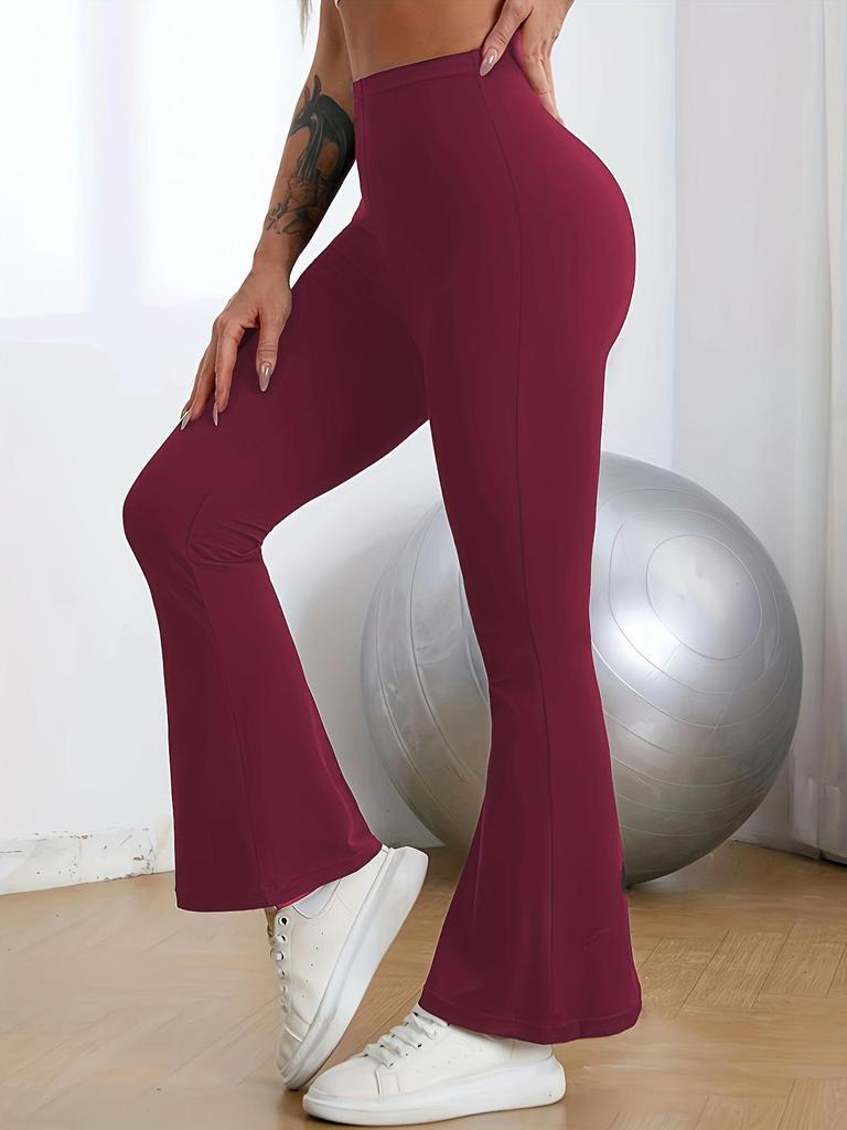 Damen High-Waist Schlankmachende Schlaghosen - Einfarbig, Atmungsaktiv, Koreanischer Stil