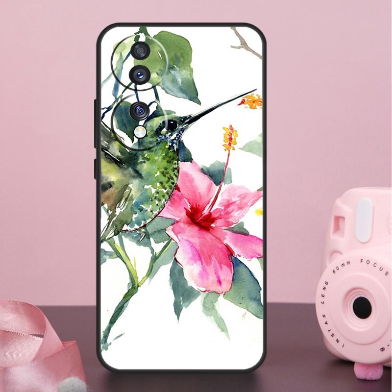 Hummingbird and Flowers Case For Honor Magic 8 Pro 5 6 7 Pro Win X9a X9b X9c X9d X8b X8c 50 70 90 200 400 Lite Cover